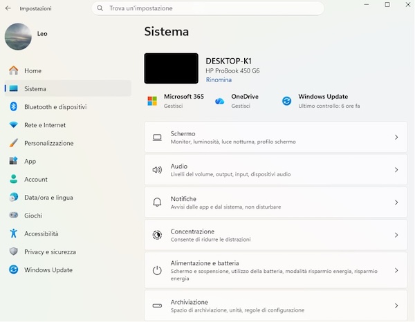 impostazioni tasto funzione windows